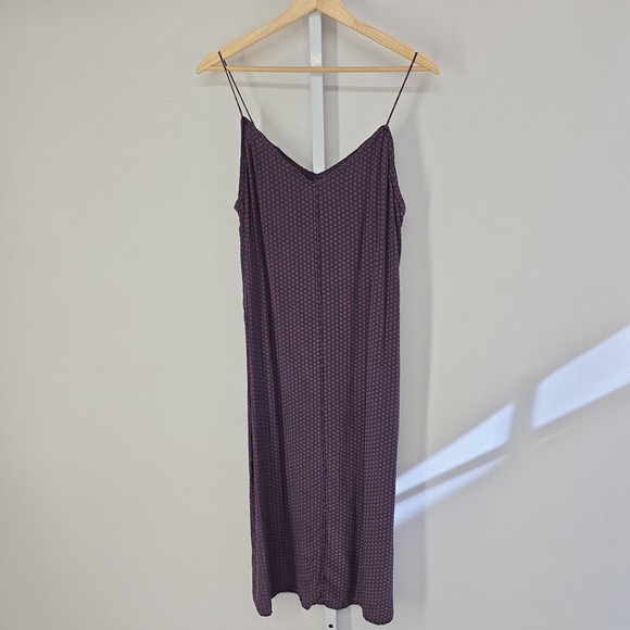 Apiece Apart Dresses & Skirts - Apiece Apart New York 100% Silk Geometric Print Slip Dress Navy Red Size 6